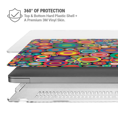 Psychedelic Circles MacBook Pro 14in (2021-24) Case plus Skin